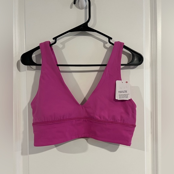 NWT Lululemon Align V Neck Bra Size 10 POW Pink - Picture 2 of 4